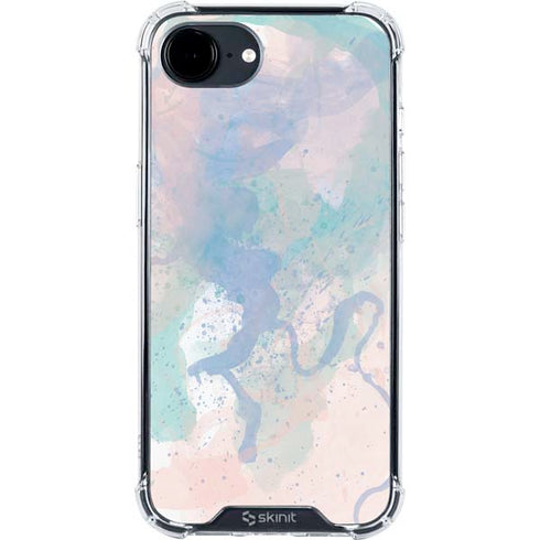 Rose Quartz & Serenity Splatter iPhone 16e Clear Case